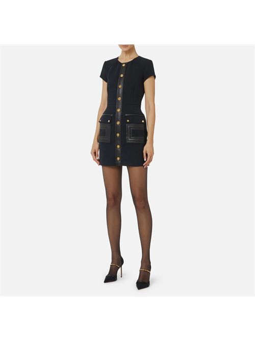 Abito in doppio crêpe con dettagli logo ELISABETTA FRANCHI | AB81957E2/110